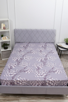 Простыня поплин Виола серый