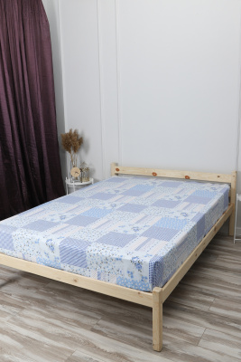 Простыня бязь 142г/м2 Пэчворк-1 голубой