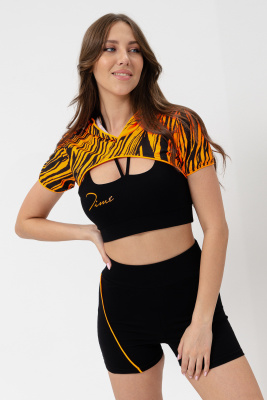 Костюм 67077 черный+оранжевый водросли